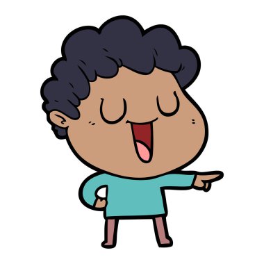 çizgi film adam işaret