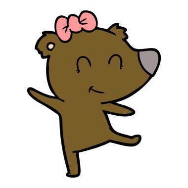 Çizgi film ayısının vektör çizimi