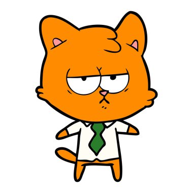 Çizgi film kedisinin vektör çizimi