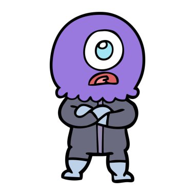 rahatsız çizgi film Tepegöz'ü yabancı uzay adamı