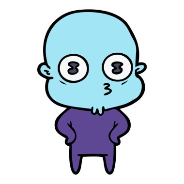 çizgi film garip kel uzay adamı