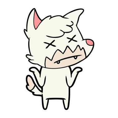 Çizgi film tilkisinin vektör çizimi