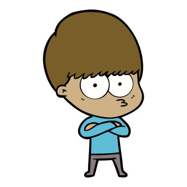 gergin çizgi film çocuk vektör çizim