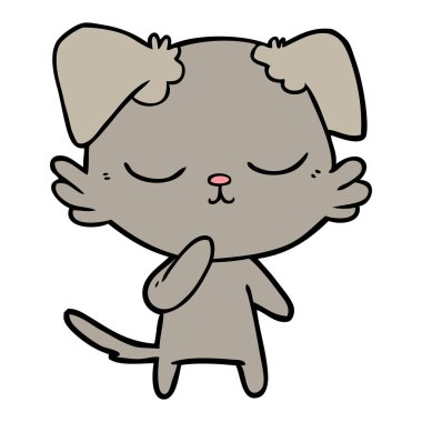 Çizgi film köpeğinin vektör çizimi