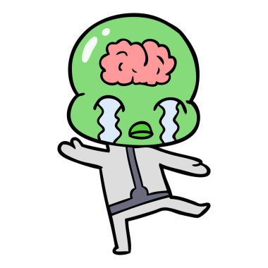 büyük beyin uzaylı ağlıyor çizgi film