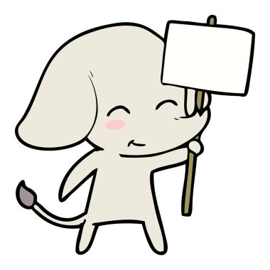 Çizgi film filinin vektör illüstrasyonu