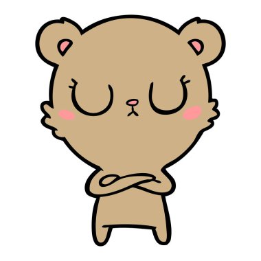 huzurlu karikatür ayı yavrusu