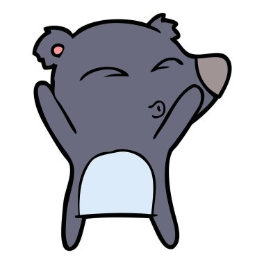 Çizgi film ayısının vektör çizimi