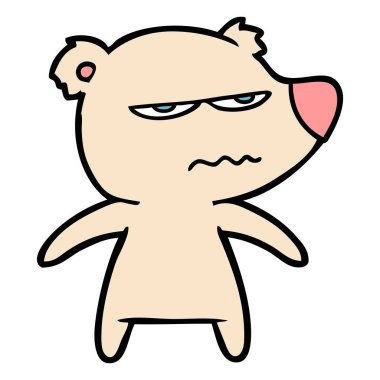 kızgın ayı karikatür vektör çizim