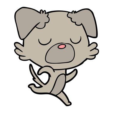 Çizgi film köpeğinin vektör çizimi