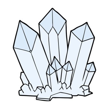 çizgi film kristalleri vektör çizim