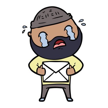 sakallı adam ağlıyor çizgi film