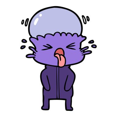 Çizgi film uzaylılarının vektör çizimi