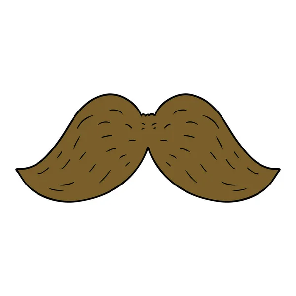 Vektorillustration Tecknad Mustasch — Stock vektor