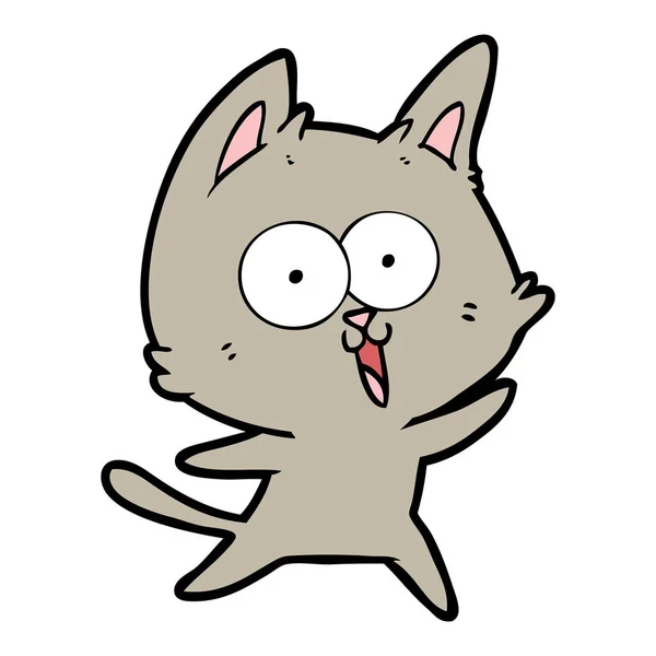 滑稽卡通猫的矢量插图 — 图库矢量图片