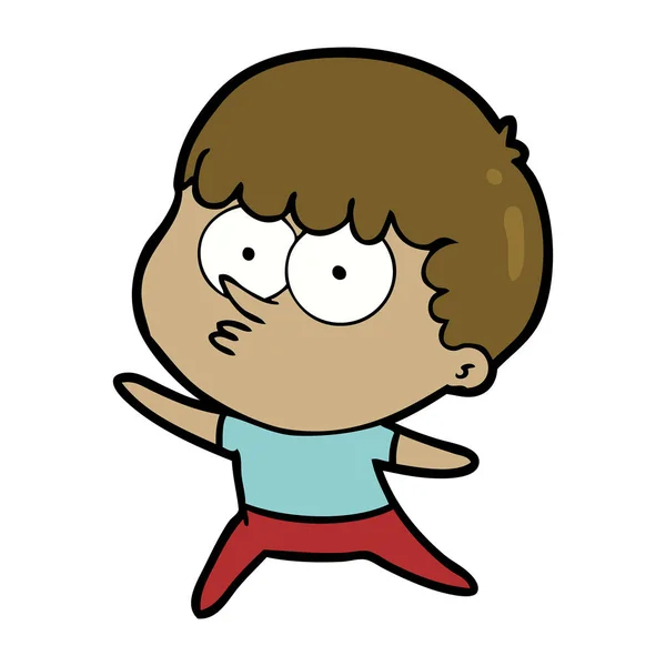 Vector Ilustración Niño Dibujos Animados — Vector de stock