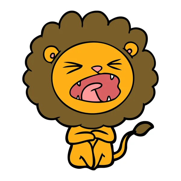 Vektorillustration Tecknad Arg Lion — Stock vektor