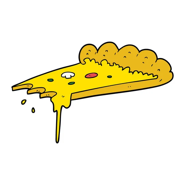 Cartoon Stück Pizza — Stockvektor