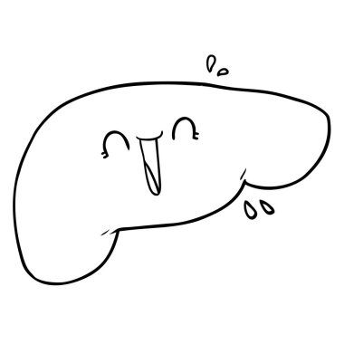 vektör çizim karikatür karaciğer