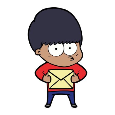 gergin çizgi film çocuk vektör çizim