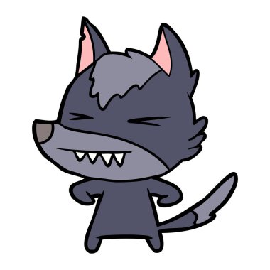 kızgın çizgi film karakteri vektör çizim 