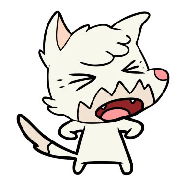 kızgın çizgi film karakteri vektör çizim 