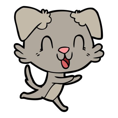 Çizgi film köpeğinin vektör çizimi