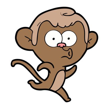 vektör çizim karikatür sürpriz maymun