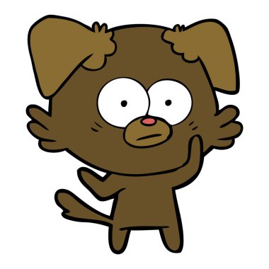 Çizgi film köpeğinin vektör çizimi