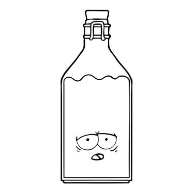 çizgi film eski süt şişesi