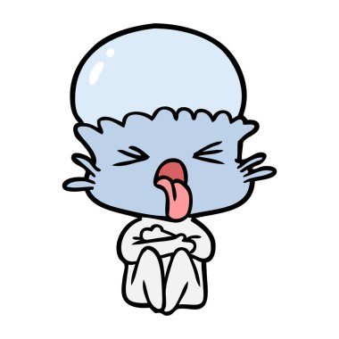 Çizgi film uzaylılarının vektör çizimi