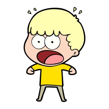 vektör çizim karikatür dostum şok