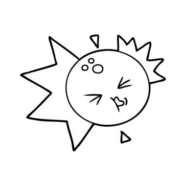 Bowling topu çarpıcı karikatür