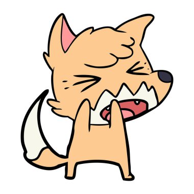 kızgın çizgi film karakteri vektör çizim 