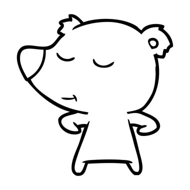 mutlu karikatür kutup ayısı