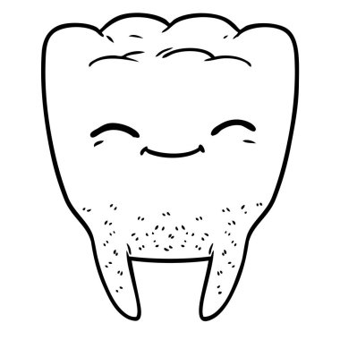 Çizgi film dişinin vektör çizimi