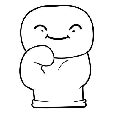 Çizgi film boks eldiveninin vektör çizimi