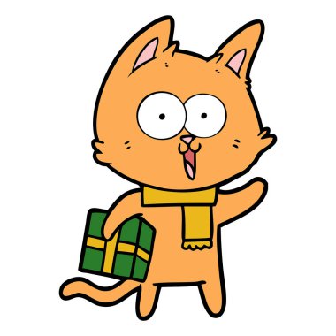 komik karikatür kedi vektör çizim