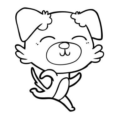 Çizgi film köpeğinin vektör çizimi