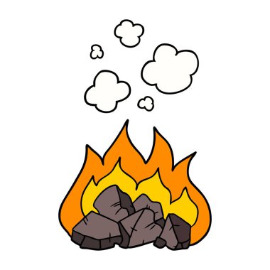 vektör çizim karikatür sıcak kömürleri