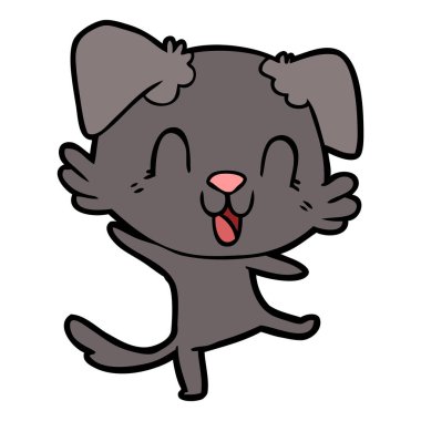 Çizgi film köpeğinin vektör çizimi