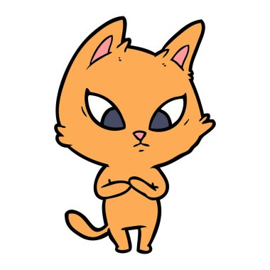 Çizgi film kedisinin vektör çizimi