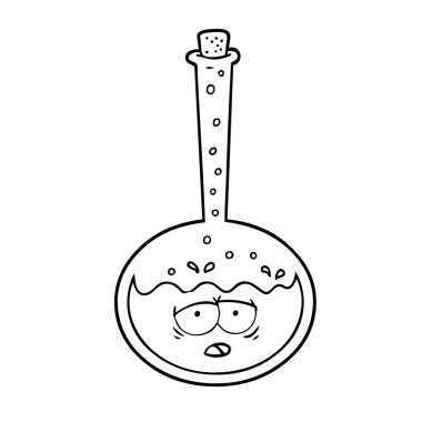 vektör çizim karikatür kimyasal reaksiyon