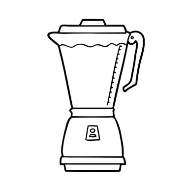 vektör çizim karikatür mutfak robotu