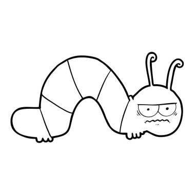 vektör çizim karikatür tırtıl