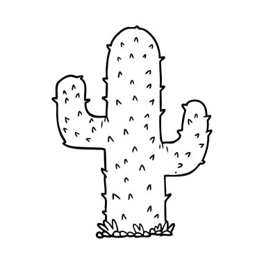 Çizgi film kaktüsünün vektör çizimi