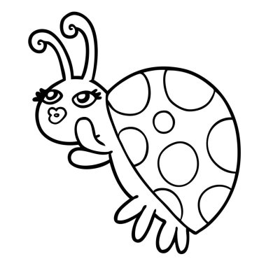 vektör çizim karikatür uğur böceği