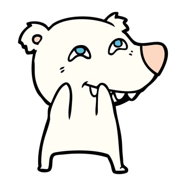 çizgi film kutup ayısı diş gösterilen