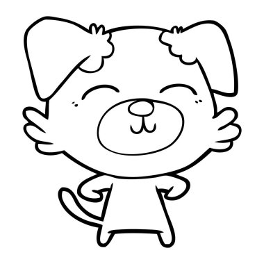 Çizgi film köpeğinin vektör çizimi