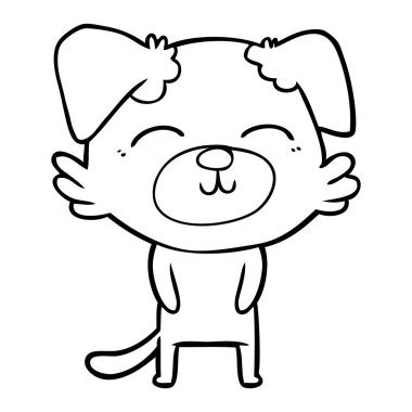 Çizgi film köpeğinin vektör çizimi